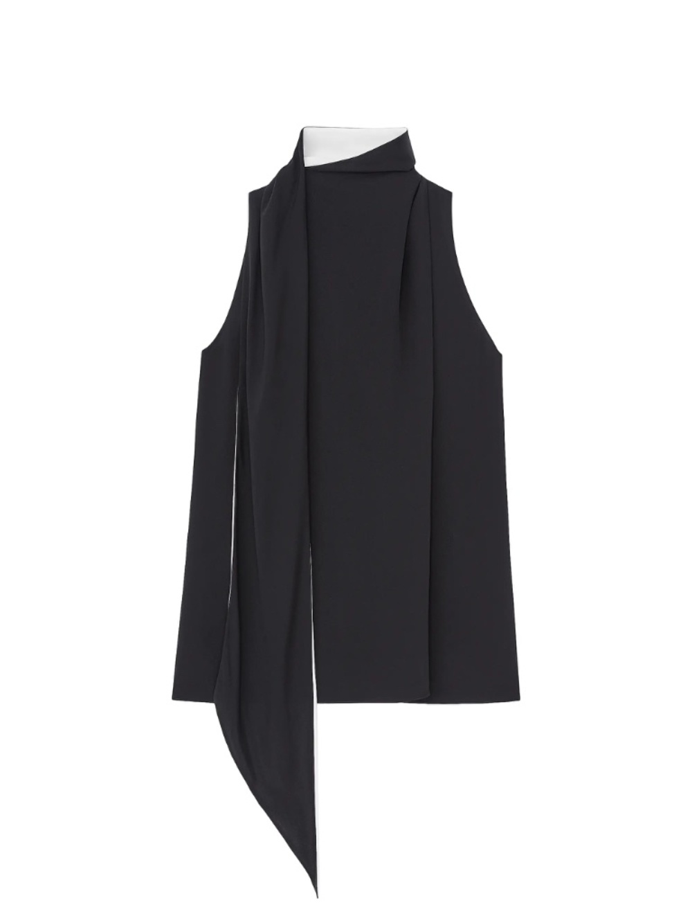 Lafayette 148 New York Silk Scarf Neck Blouse Black Size Small - Picture 4 of 5